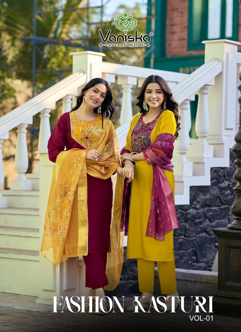 Vaniska Fashion Kasturi vol 1 catalog branded kurtis for wholesale in bangalore
