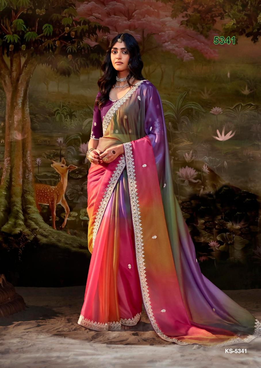 Kimora Tissue Organza Wholesale sarees Kolkata