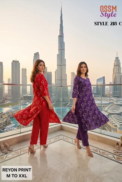 OSSM SUMMER COLLECTION 218 Latest kurti designs wholesale