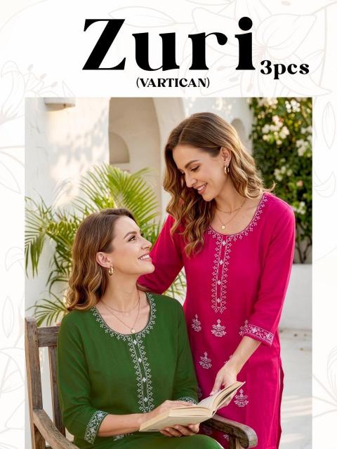 ZURI  3PCS  WHOLESALE KURTI 