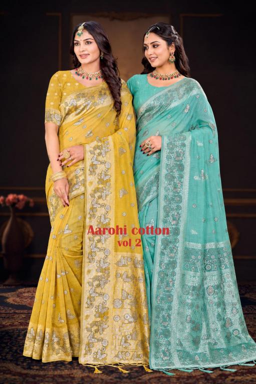 Bunawat - Aarohi Cotton-2 Sangam Prints Cotton Woven Work Traditional Saree