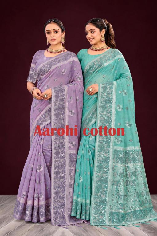 Bunawat - Aarohi Cotton Sangam Prints Cotton Woven Work Traditional Saree