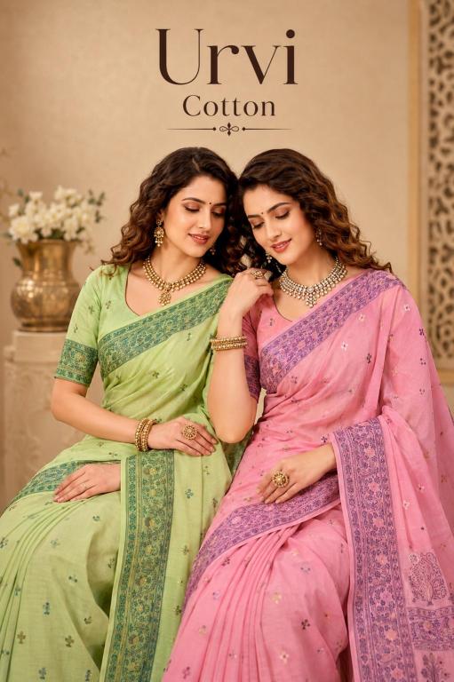 Bunawat - Urvi Cotton Sangam Prints Cotton Woven Work Traditional Saree