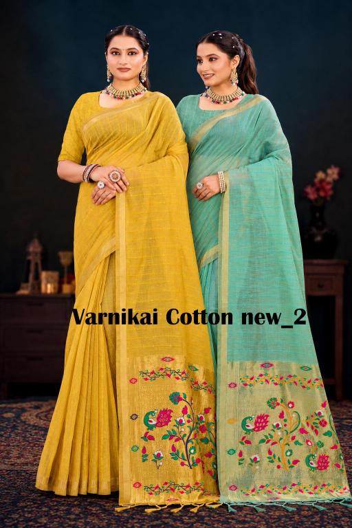 Bunawat - Varnika Cotton-2 Sangam Prints Cotton Woven Work Traditional Saree
