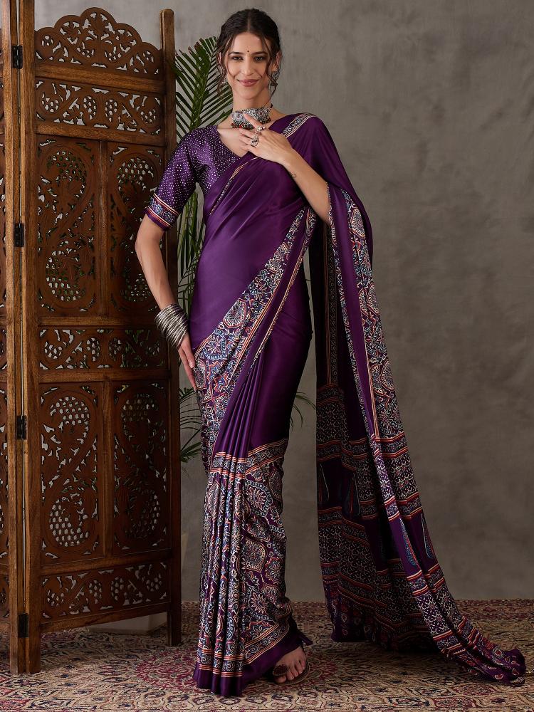 Dazira Brand presents Luxe 3 Sarees Catalogue Fabric Satin