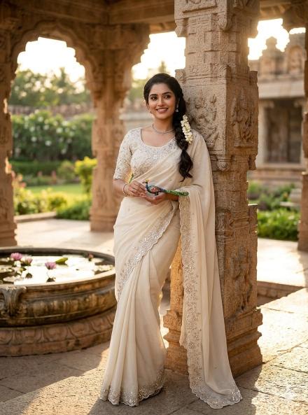 Dazira Star Georgette Sequence Work Wholesale saree manufacturers in Delhi