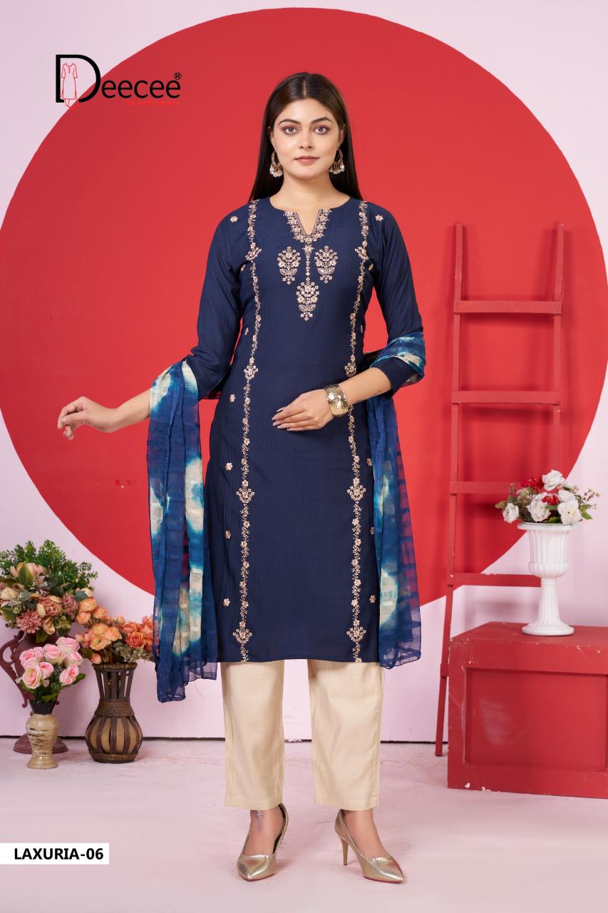 Deecee Laxuria catalog kurti wholesalers in siliguri
