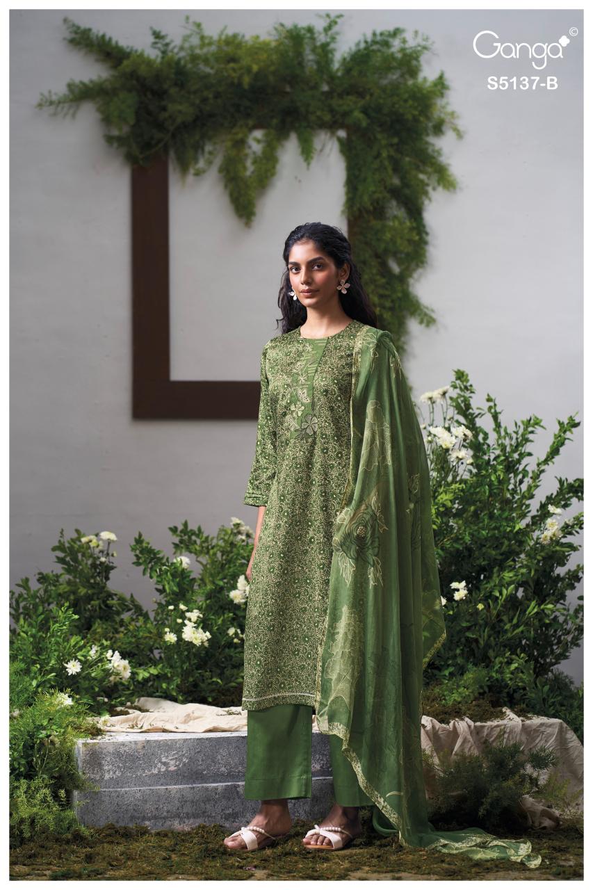 Ganga Surveen 5137 catalog mumbai salwar kameez wholesalers