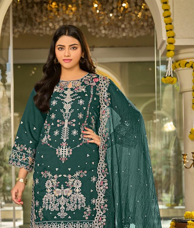 Hessa 3023 catalog pakistani readymade suit wholesale