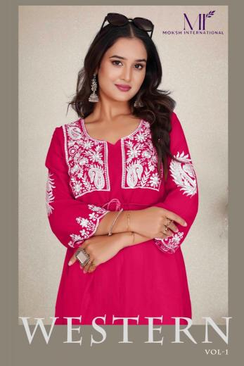 Moksh International Western vol 1 catalog wholesale kurti in dhar
