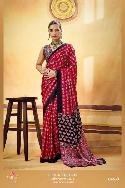Rajtex Pure Ajrakh 045 catalog surat saree lot wholesale