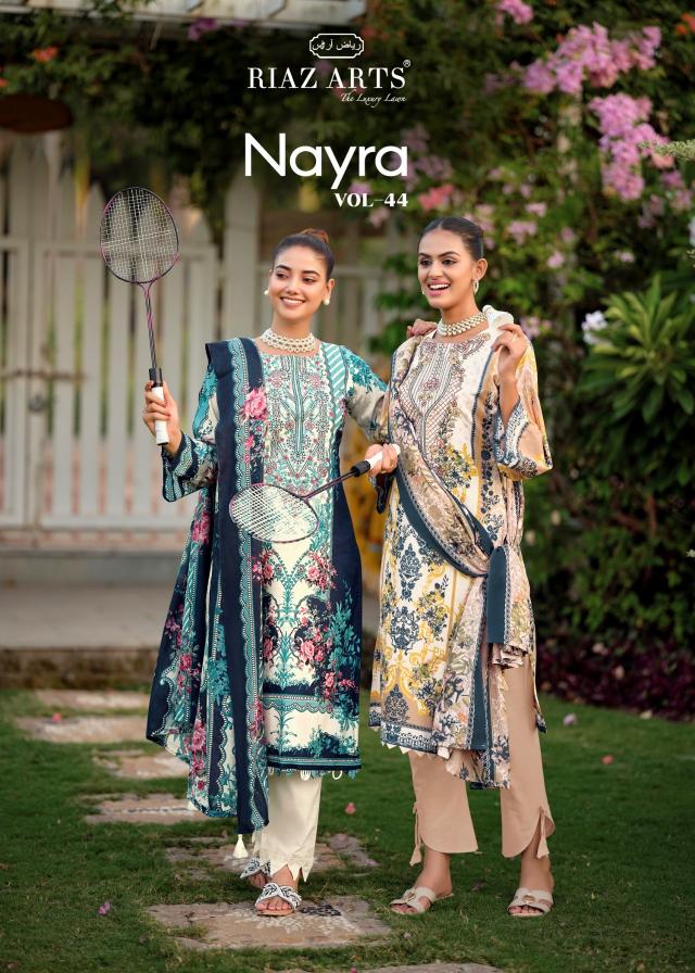 Riaz Arts Nayra vol 44 catalog ethnic dress material surat