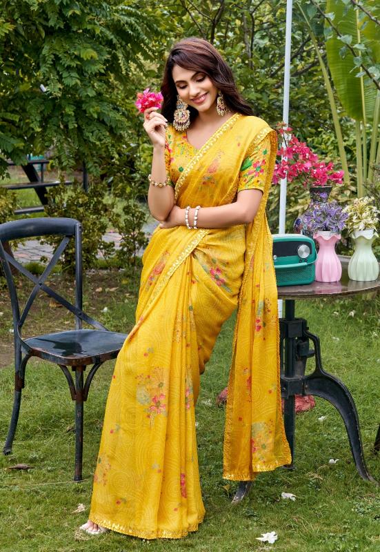 Stavan Lavika catalog pure chiffon saree wholesalers