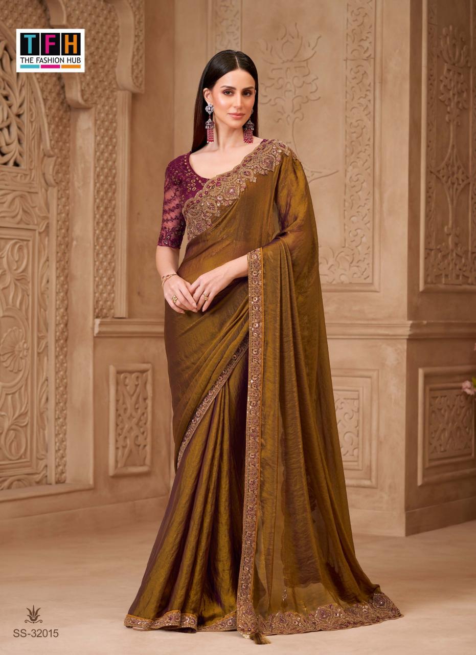 Tfh Silver Screen 22nd catalog wholesale designer sarees in mumbai
