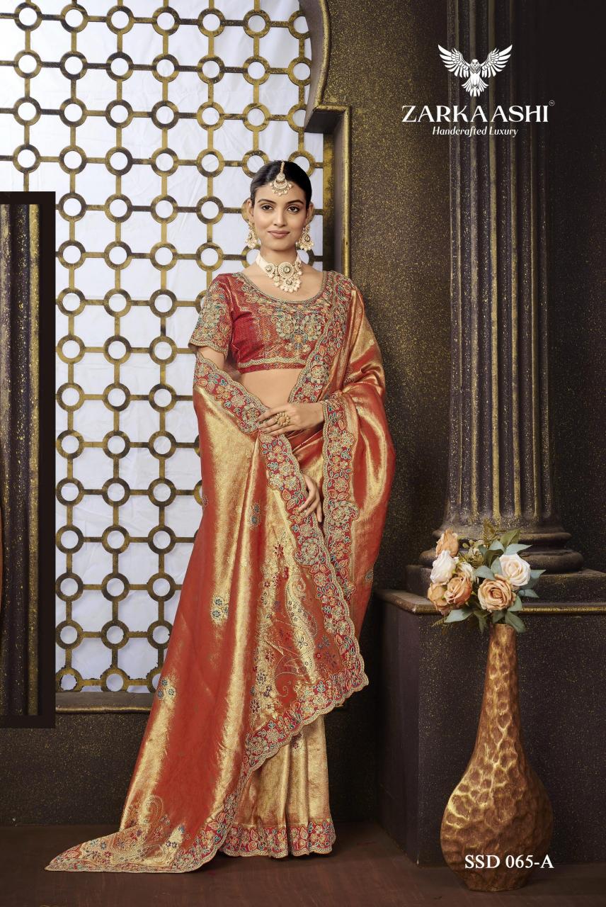 Zarkaashi RajMata catalog banarasi silk sarees wholesale