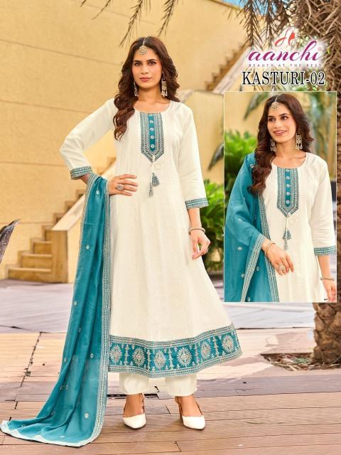 Aanchi Kasturi catalog designer boutique kurtis wholesaler
