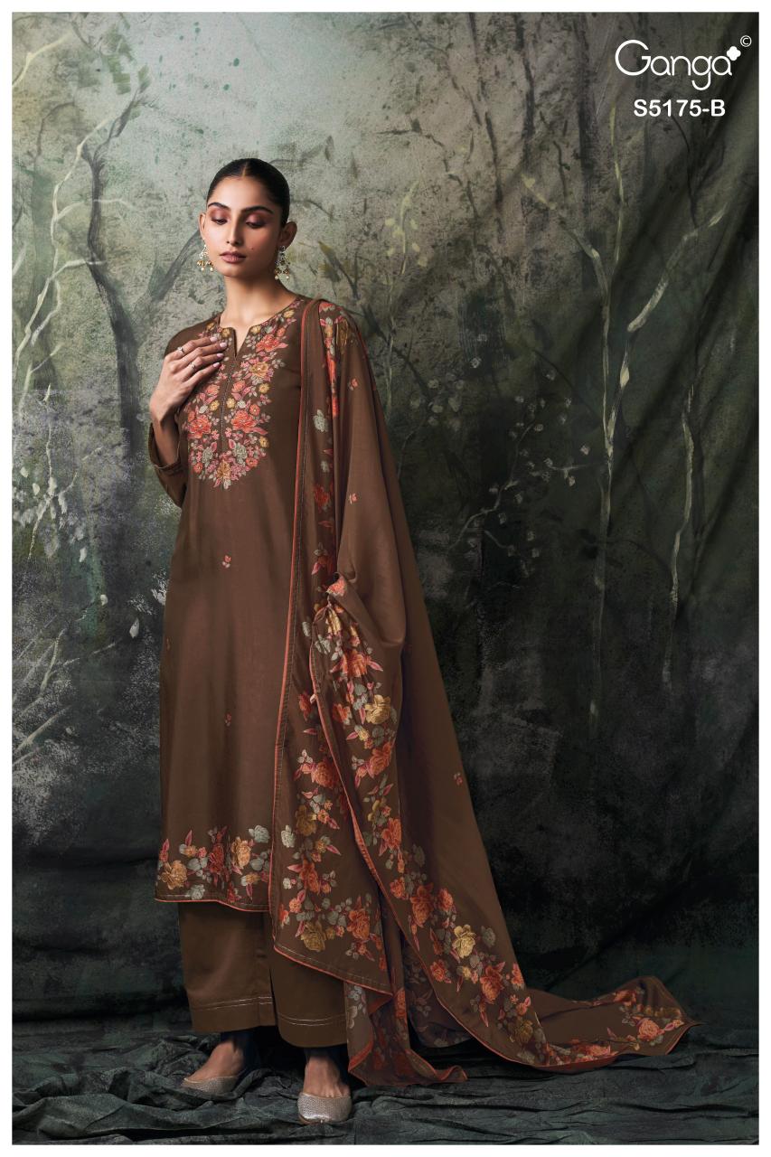 Ganga Nelieska 5175 catalog unstitched salwar kameez wholesalers in india