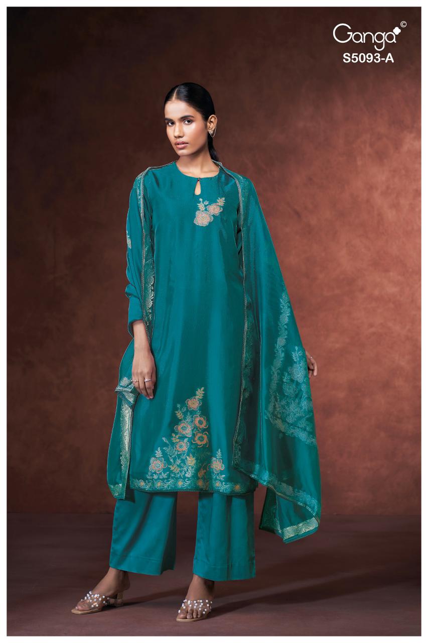 Ganga Veya 5093 catalog unstitched salwar kameez wholesalers uk