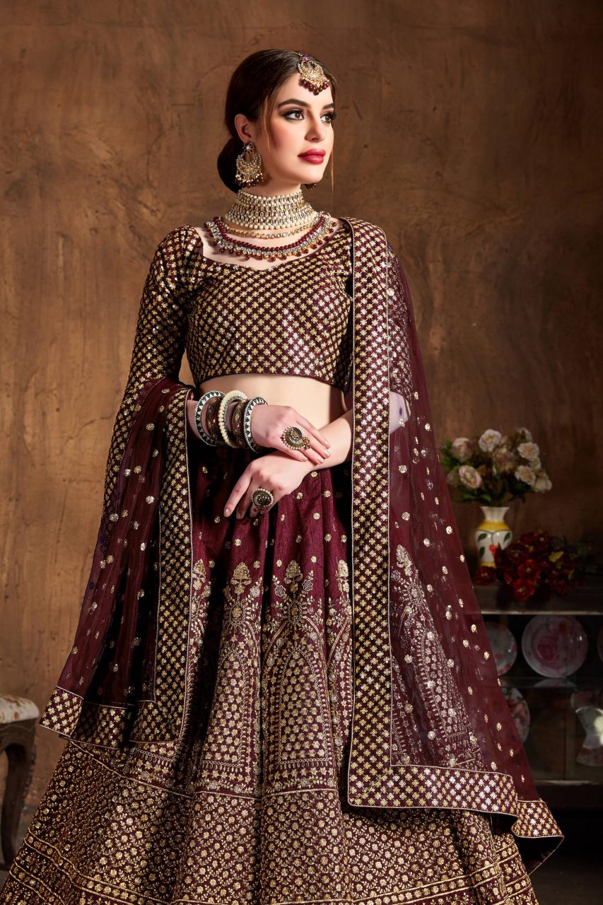 Sabella 7409 Maroon catalog lehenga wholesale in chennai