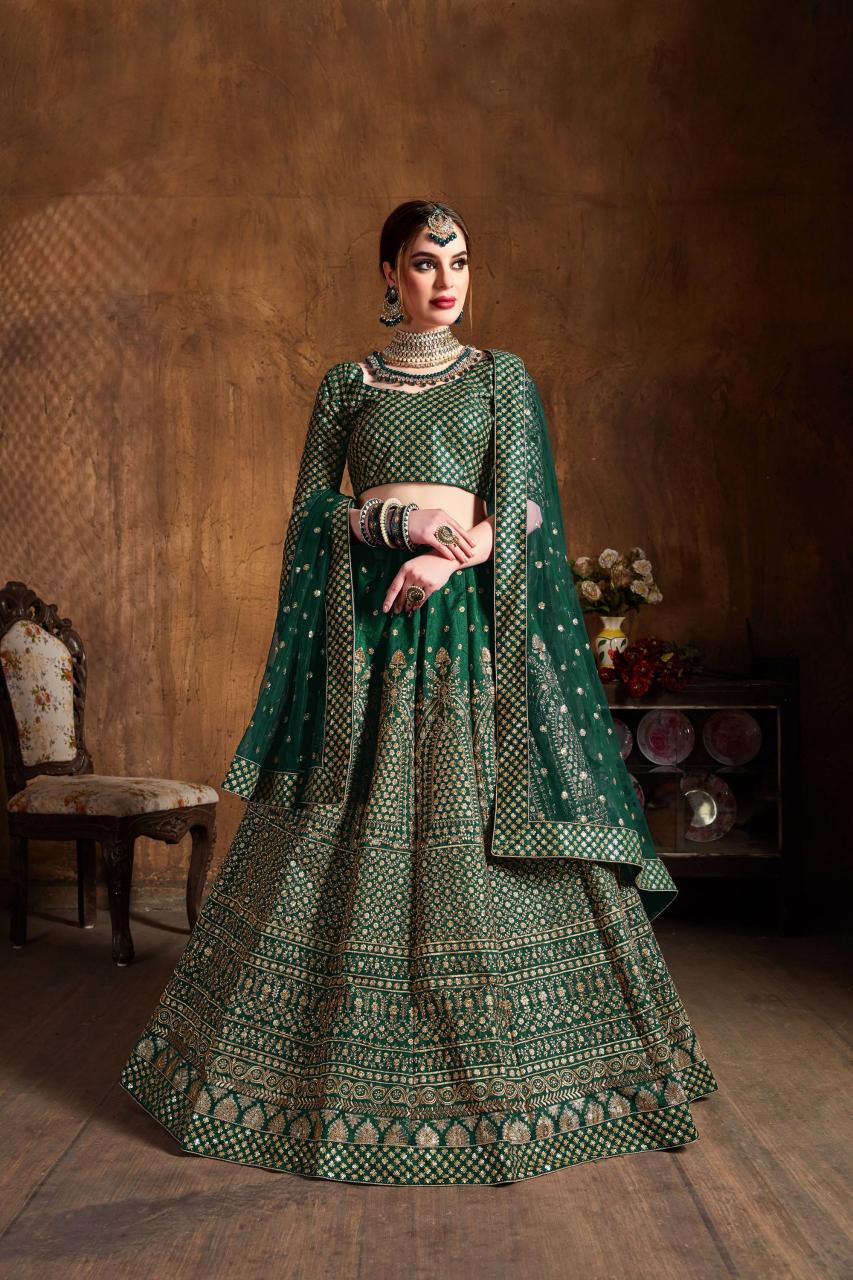 Sabella 7410 Green catalog lehenga wholesale market in kolkata