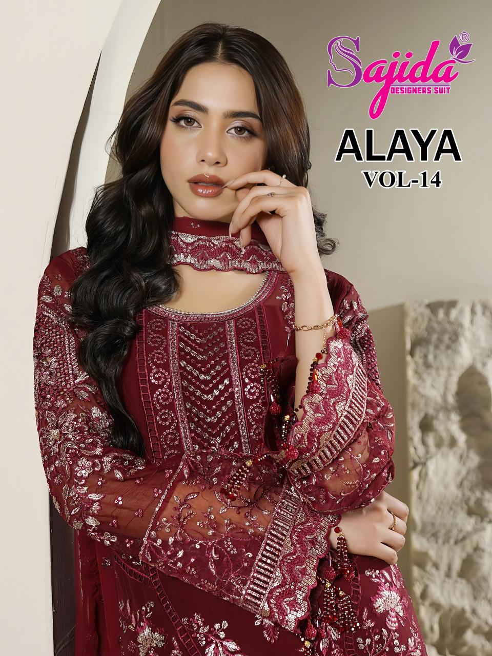 Sajida Alaya vol 14 catalog pakistani unstitched suits wholesale
