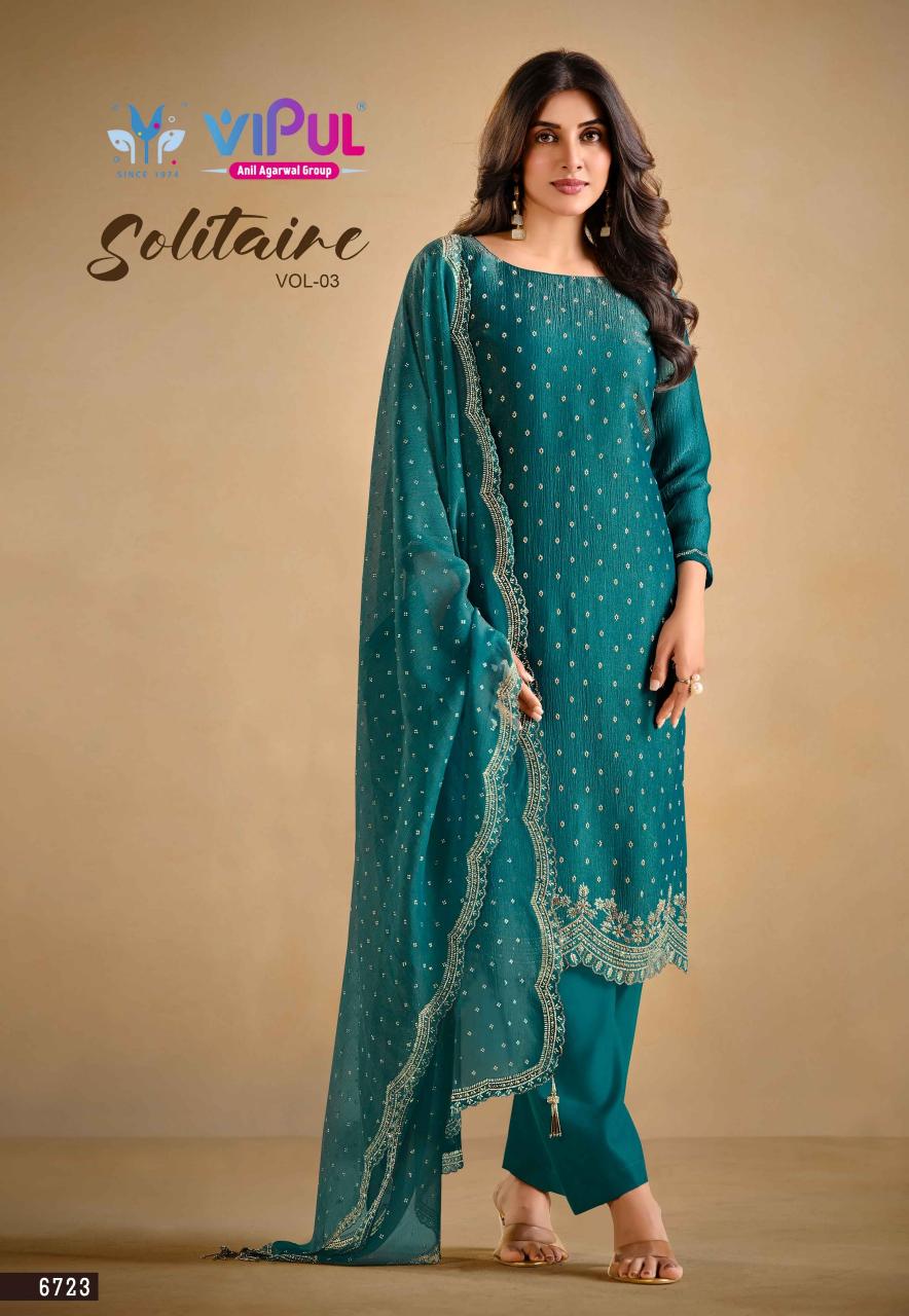 Vipul Solitaire vol 3 catalog salwar kameez catalog wholesale