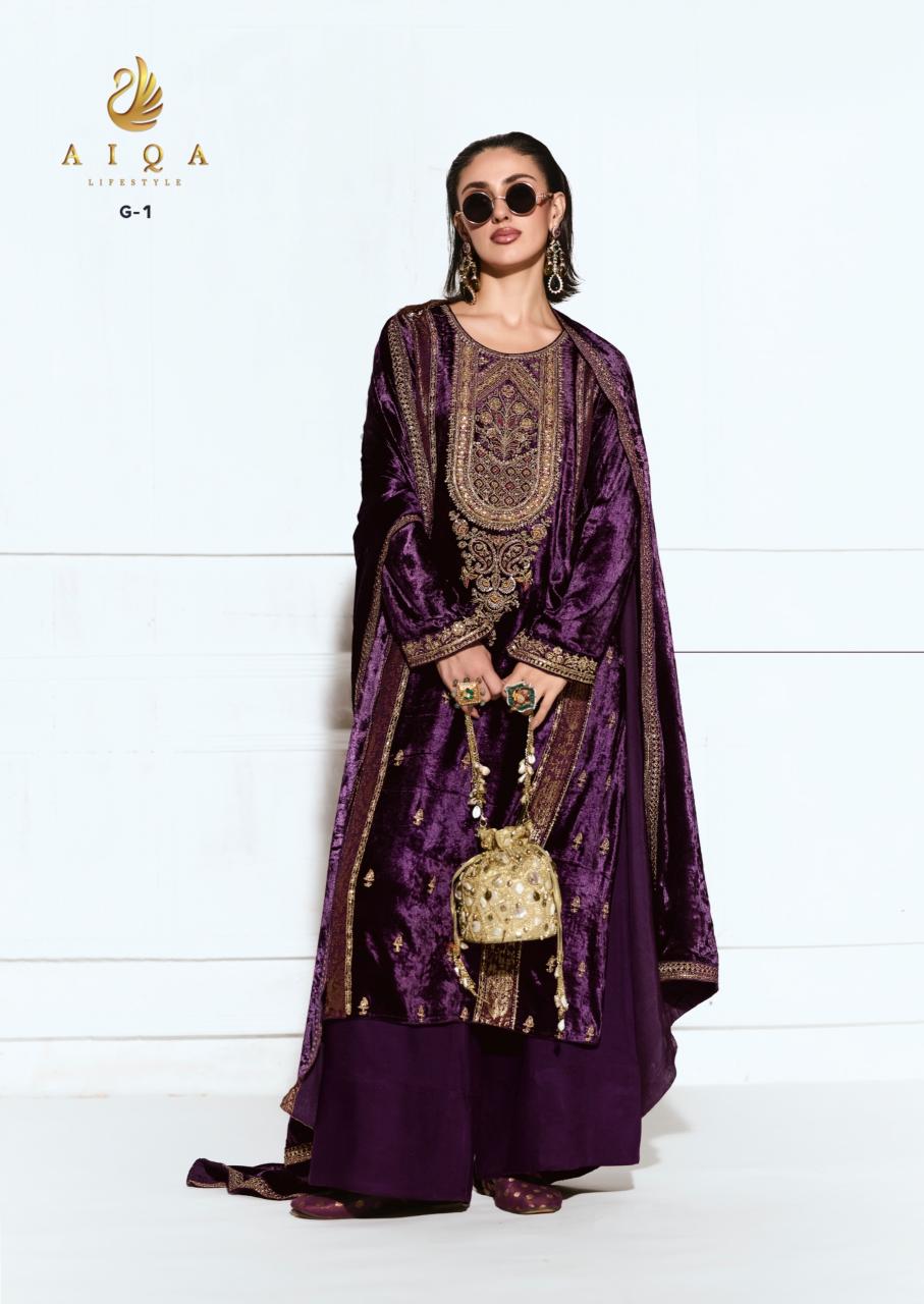Aiqa Rubaab catalog indian salwar kameez wholesale price