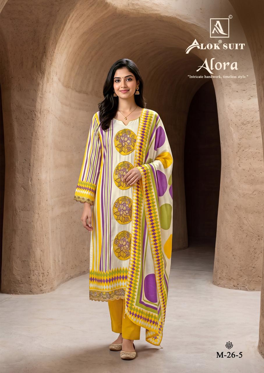 Alok Alora catalog new dress materials in surat wholessale