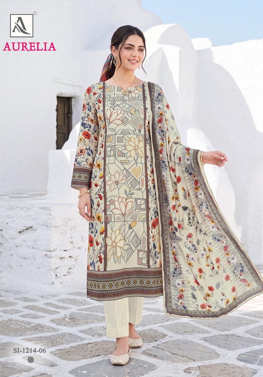 Alok Aurelia catalog surat wholesale market dress materials in pirce