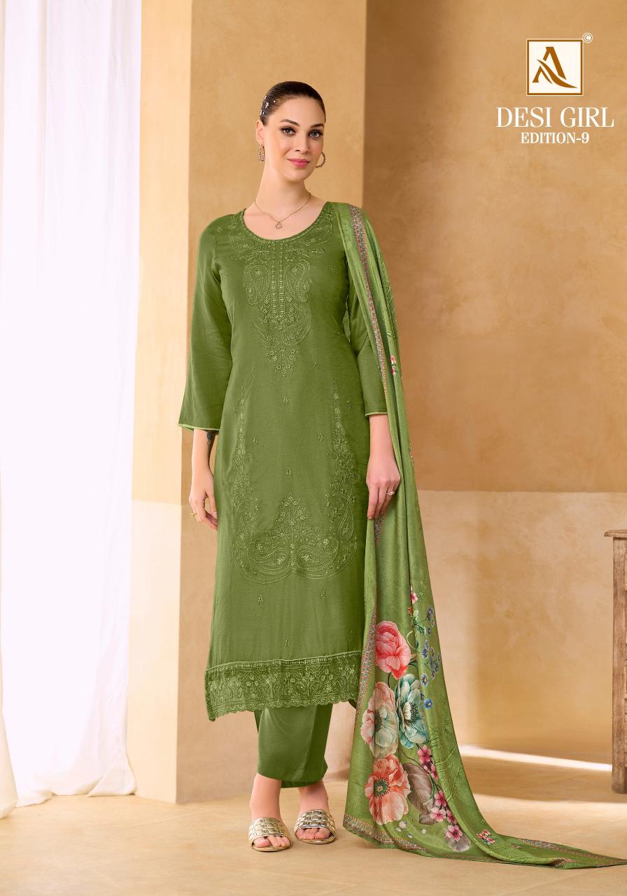 Alok Desi Girl vol 9 catalog surat dress material wholesale market online