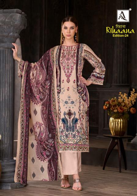 Alok Rihaana Vol 24 catalog golden market surat dress material