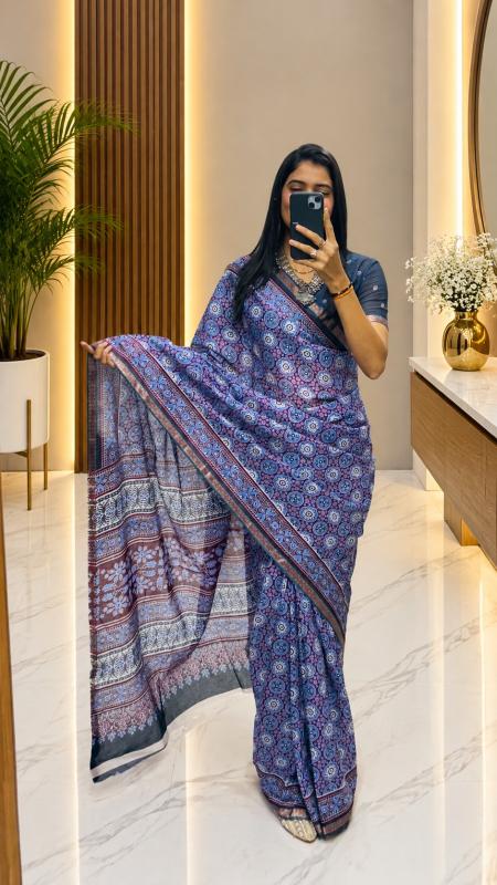 Dazira Ajrakh cotton vol 2 catalog wholesale saree shops in varanasi