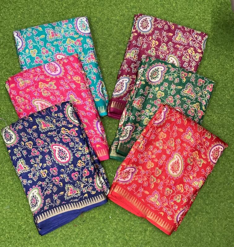 Dazira Mossmelo vol 23 catalog digital printed saree wholesaler in surat