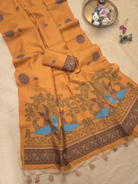 Dazira Premium soft jute vol 4 catalog jute cotton sarees wholesale