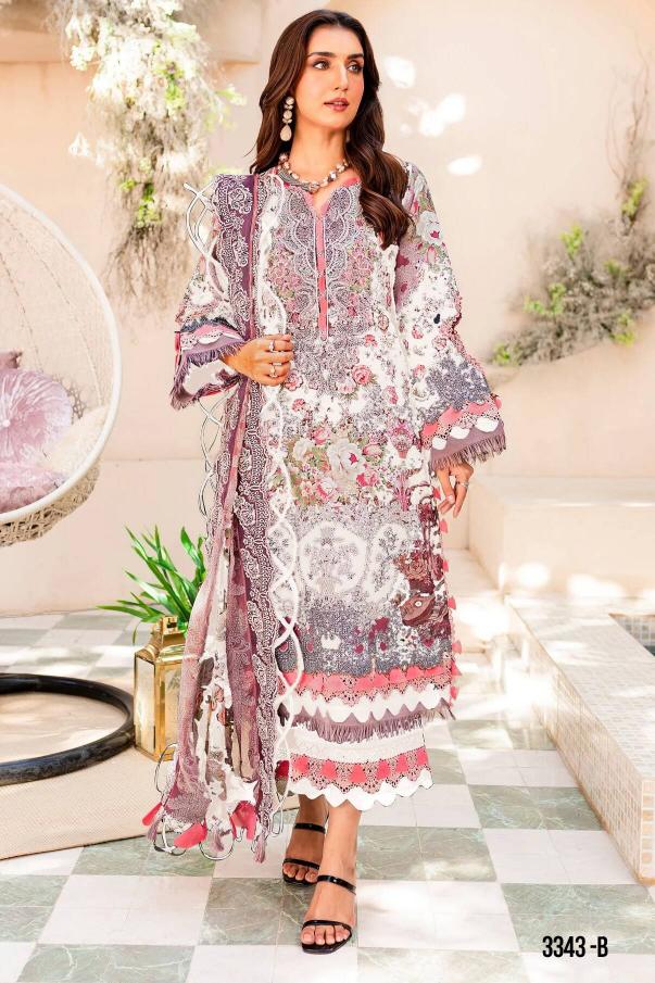 Deepsy Needle Wonder Premium 3343 catalog Cotton Dupatta buy wholesale pakistani suits online