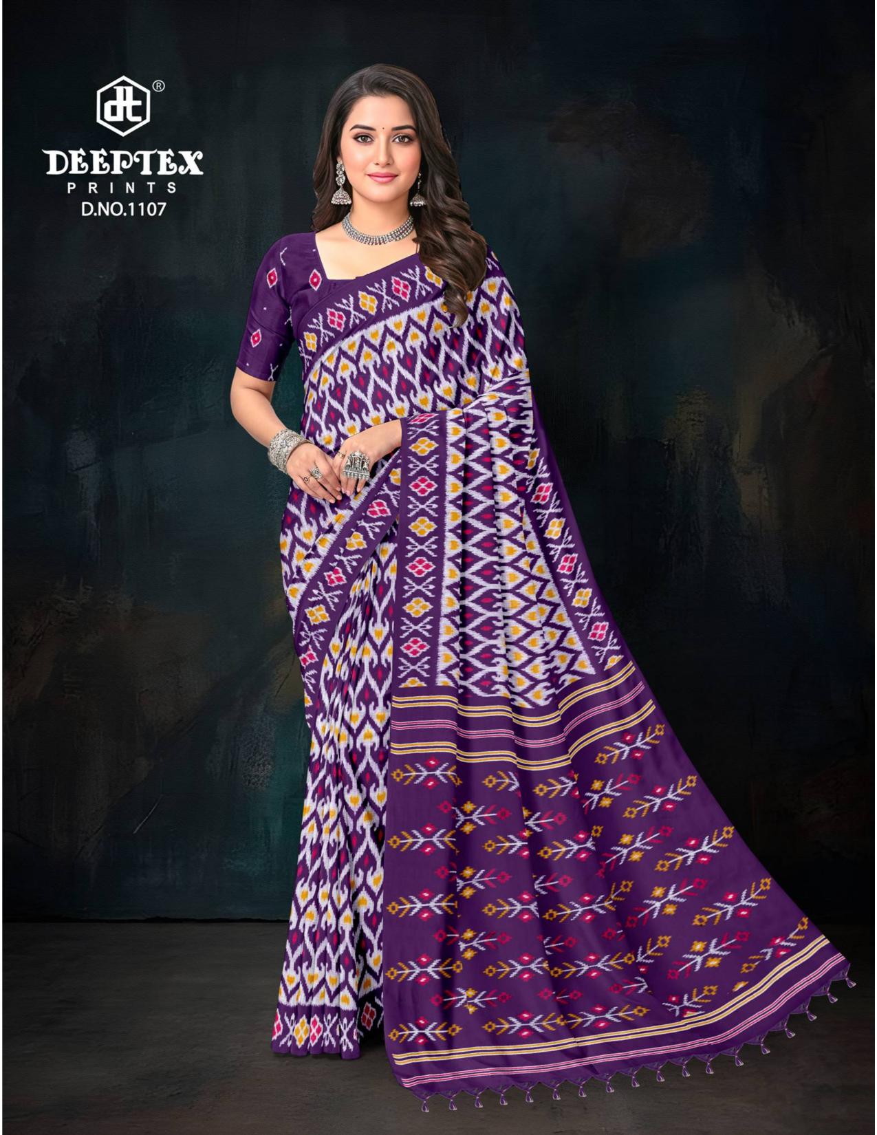 Deeptex Ikkat Vol 11 – Cotton Saree Wholesale Catalog