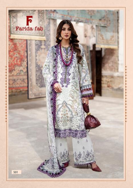 Farida Fab Elaaf Vol 5 – Karachi Dress Material Wholesale Catalog