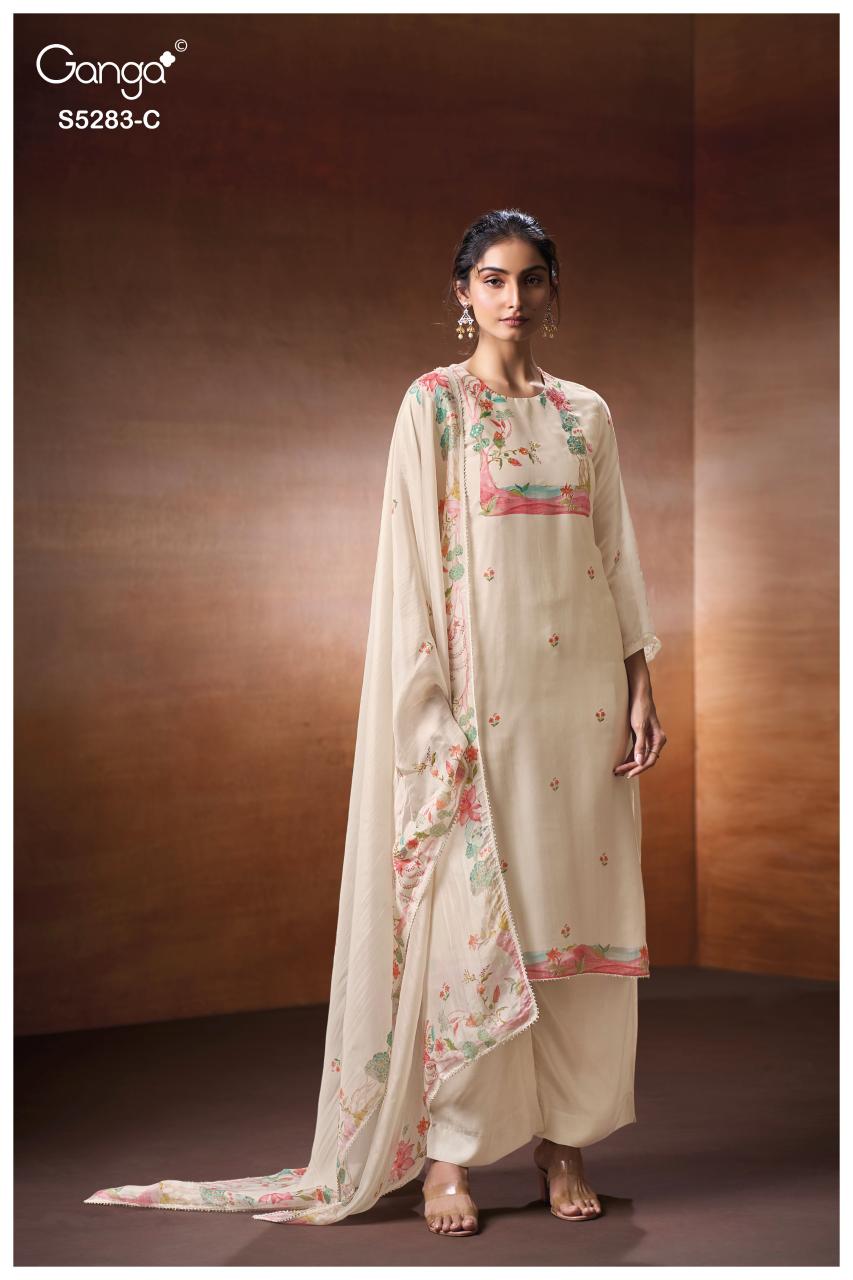 Ganga Delora 5283 catalog indian salwar kameez wholesaler
