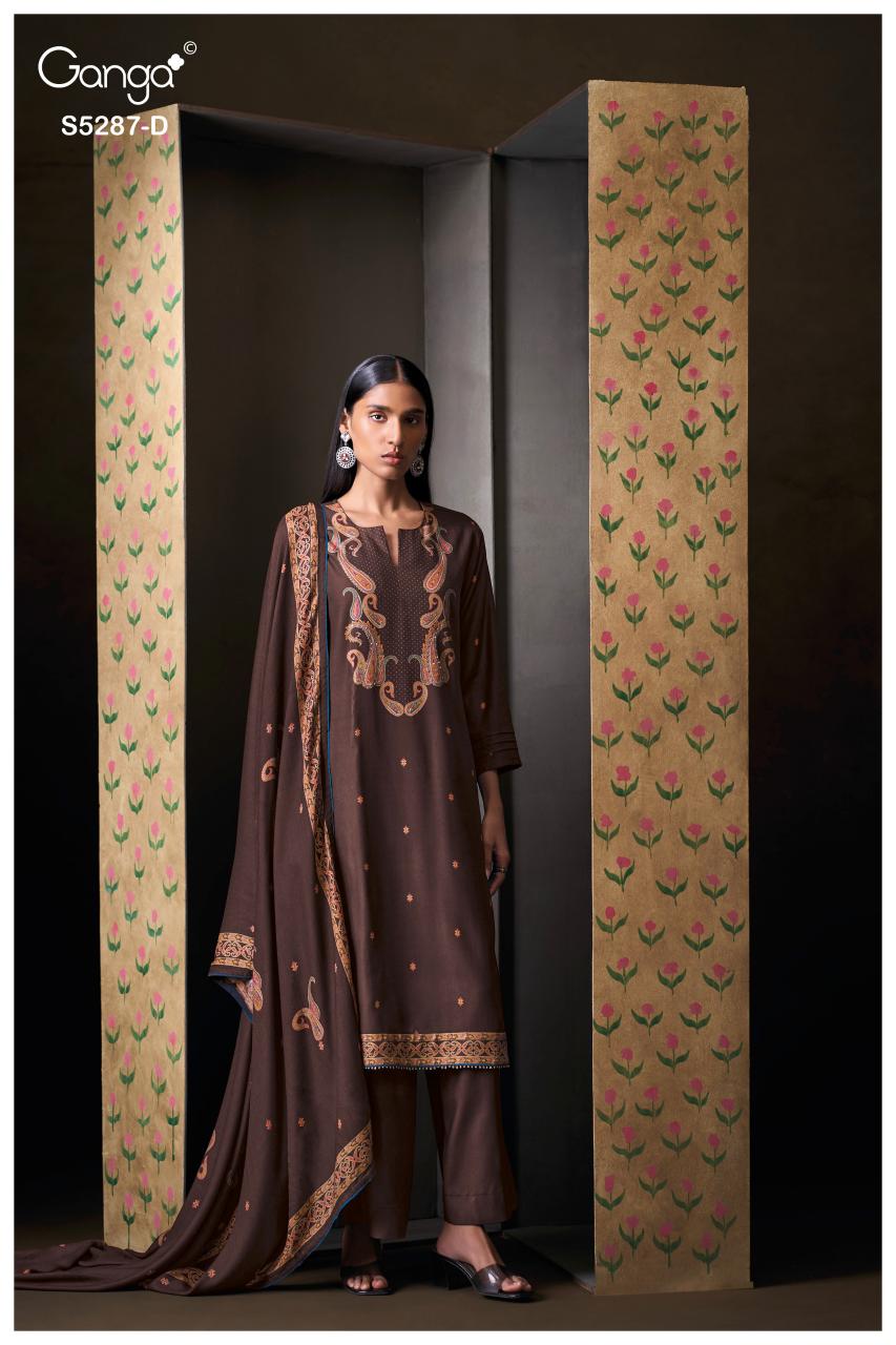 Ganga Haelia 5287 catalog mumbai wholesale salwar kameez