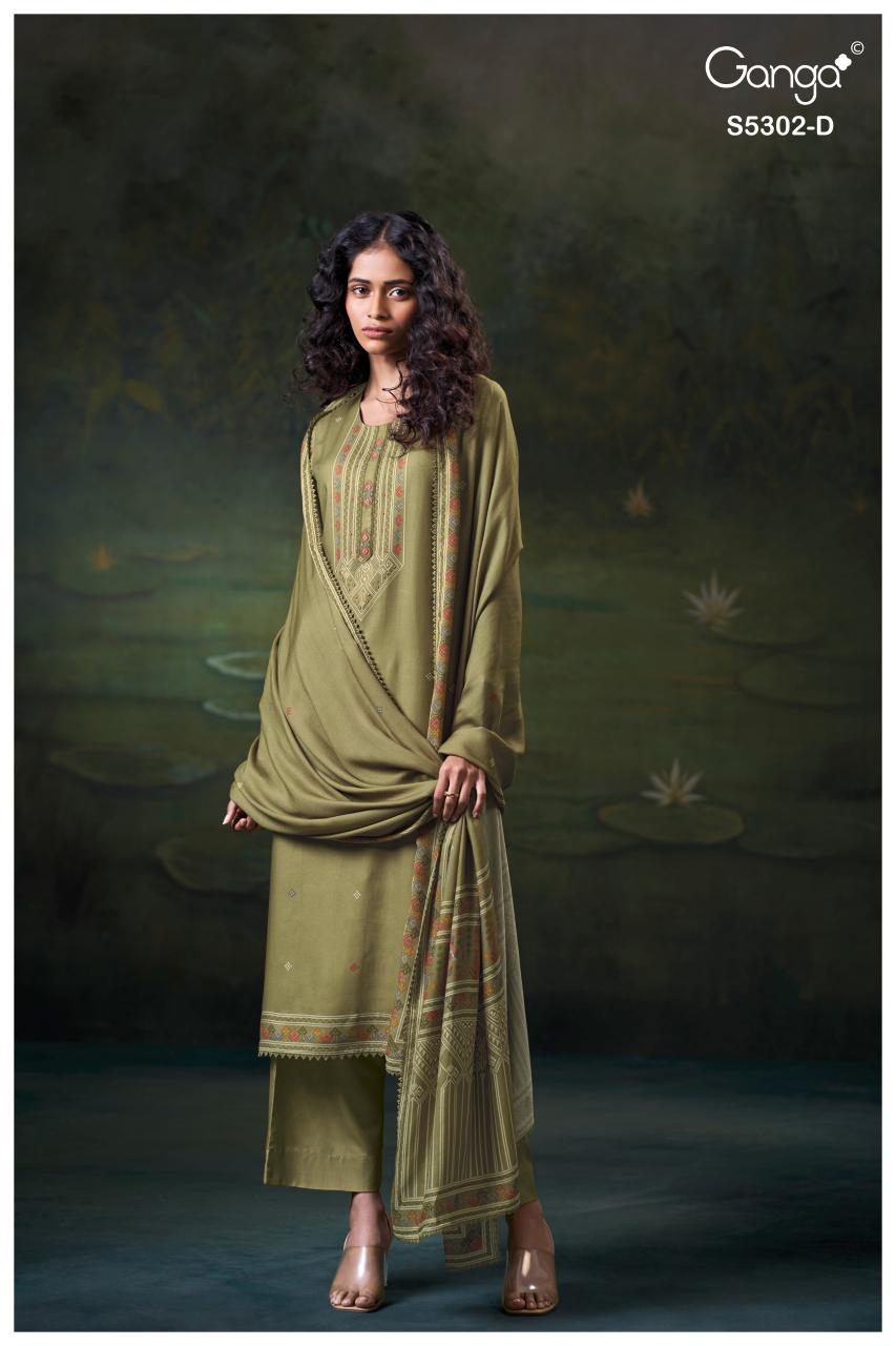Ganga Jaela 5302 catalog churidar salwar kameez wholesale market