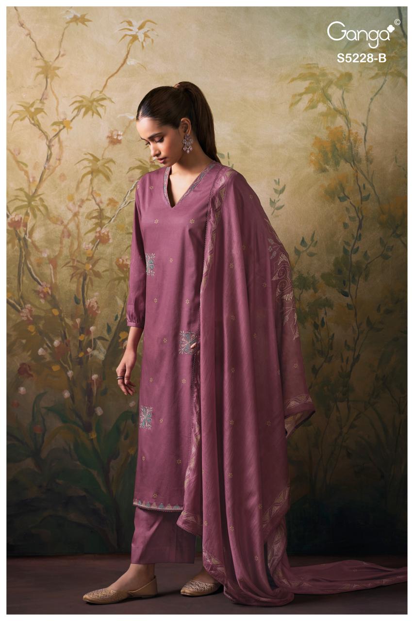 Ganga Maheya 5228 catalog unstitched salwar kameez wholesalers in kolkata