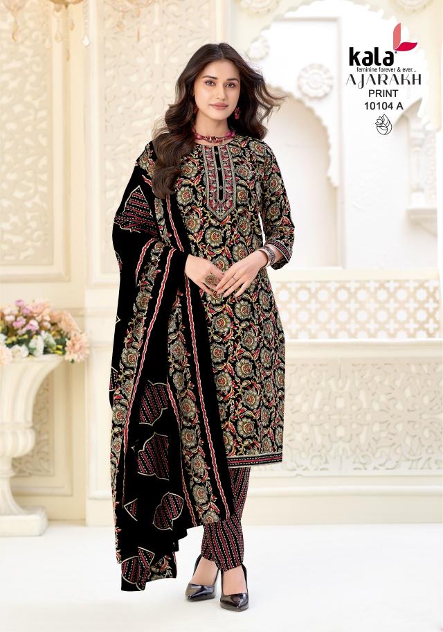 Kala Ajarakh Vol-1 – Kurti Pant With Dupatta - Wholesale Catalog