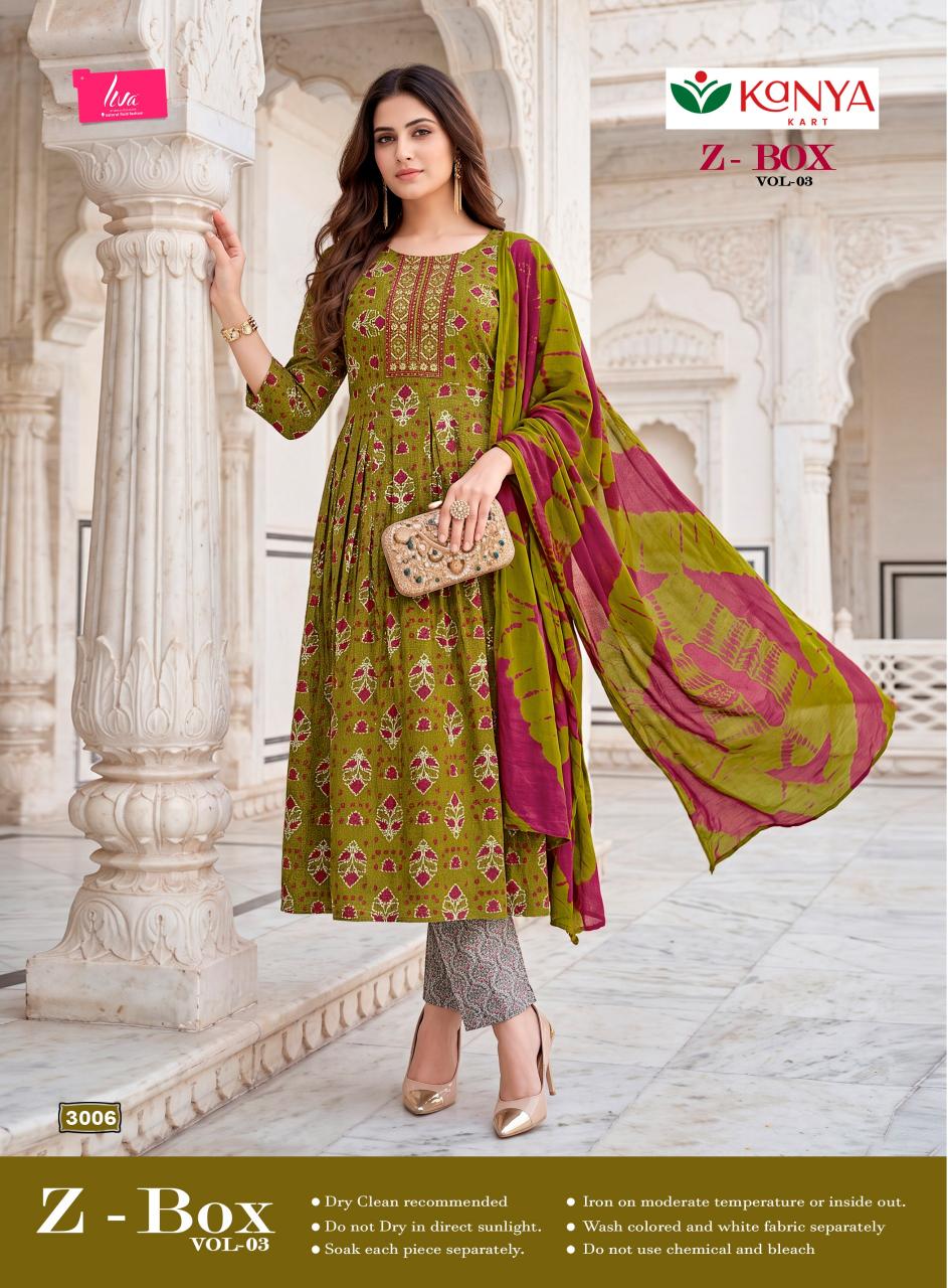 Kanya Z Box vol 3 catalog surat kurti wholesale market online shopping