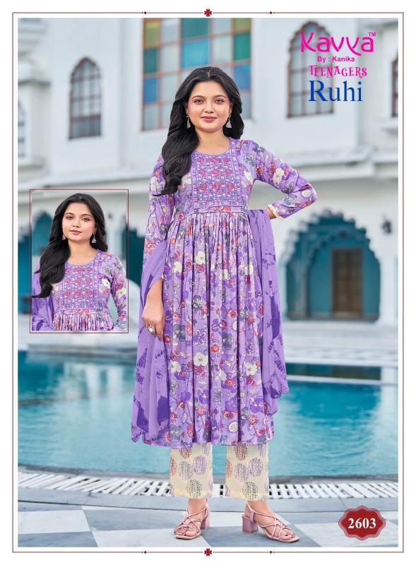 Kavya Ruhi Vol 26 catalog umbrella kurtis kids wear wholesale