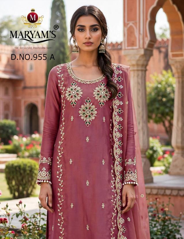 Maryams M 955 Catalog pakistani suits wholesaler