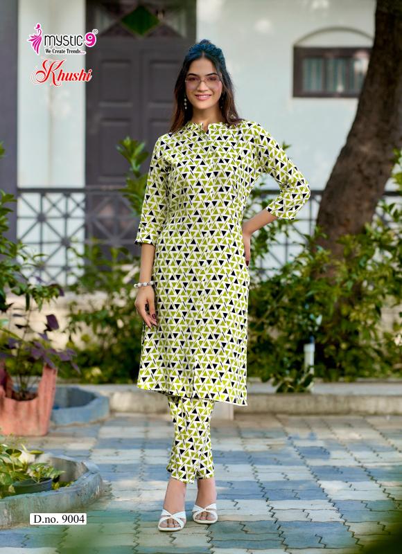 Mystic 9 Khushi Vol 9 catalog ladies coord set wholesale