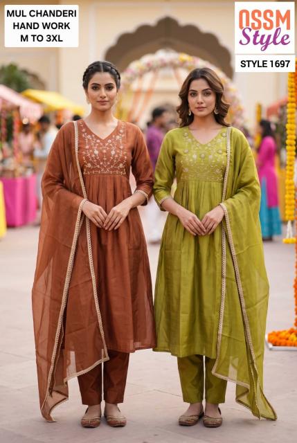 Ossm 1697 catalog melange kurtis wholesale