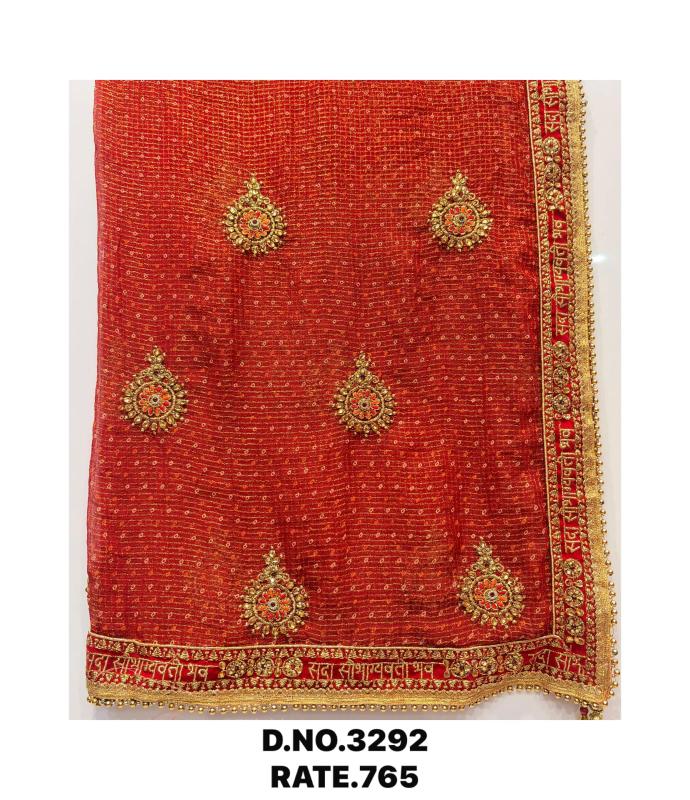 Sabella 3292 catalog red chunri wholesale surat 