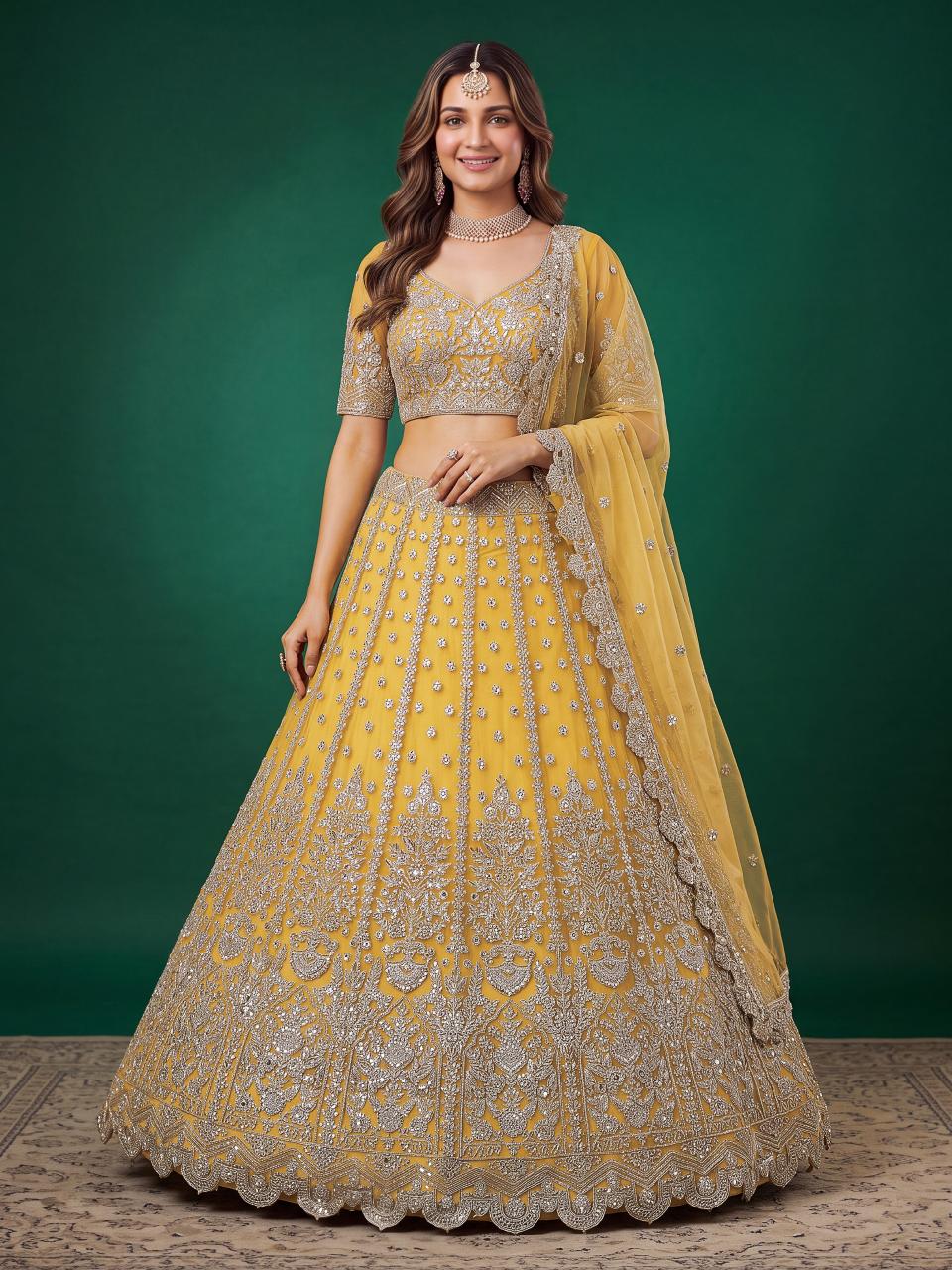 Sabella 6013 Yellow catalog lehenga surat wholesale