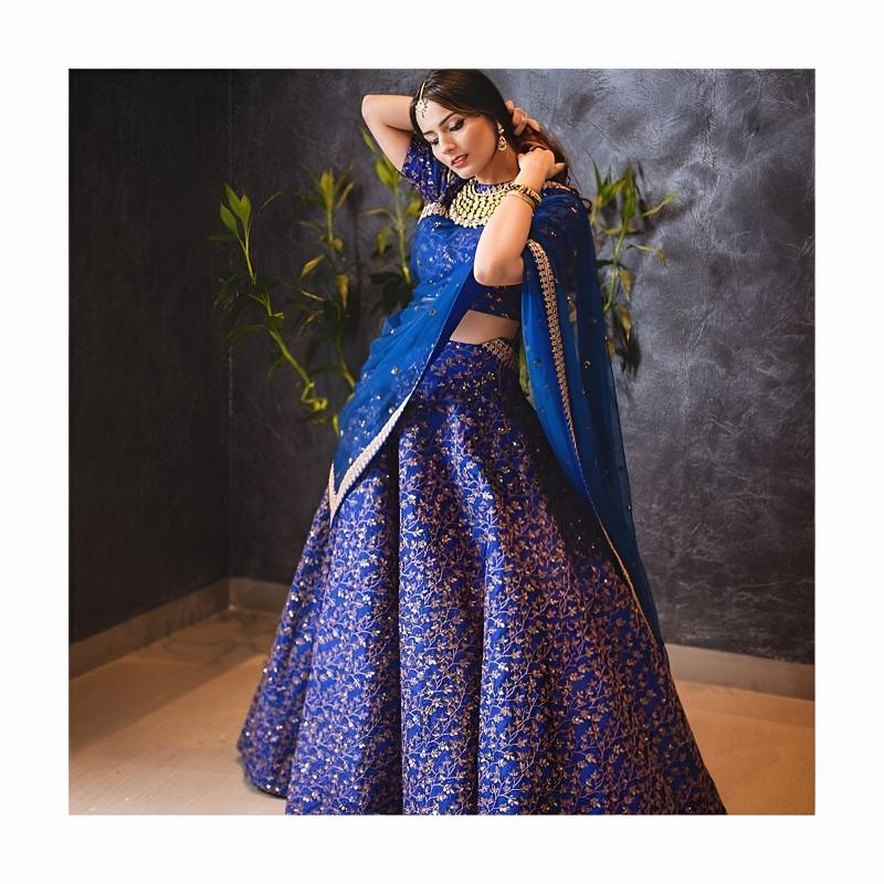 Sabella 7015 Blue catalog bridal lehenga wholesale market in delhi